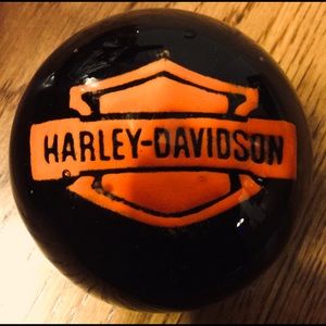 Harley Davidson Paperweight handblown with Logo